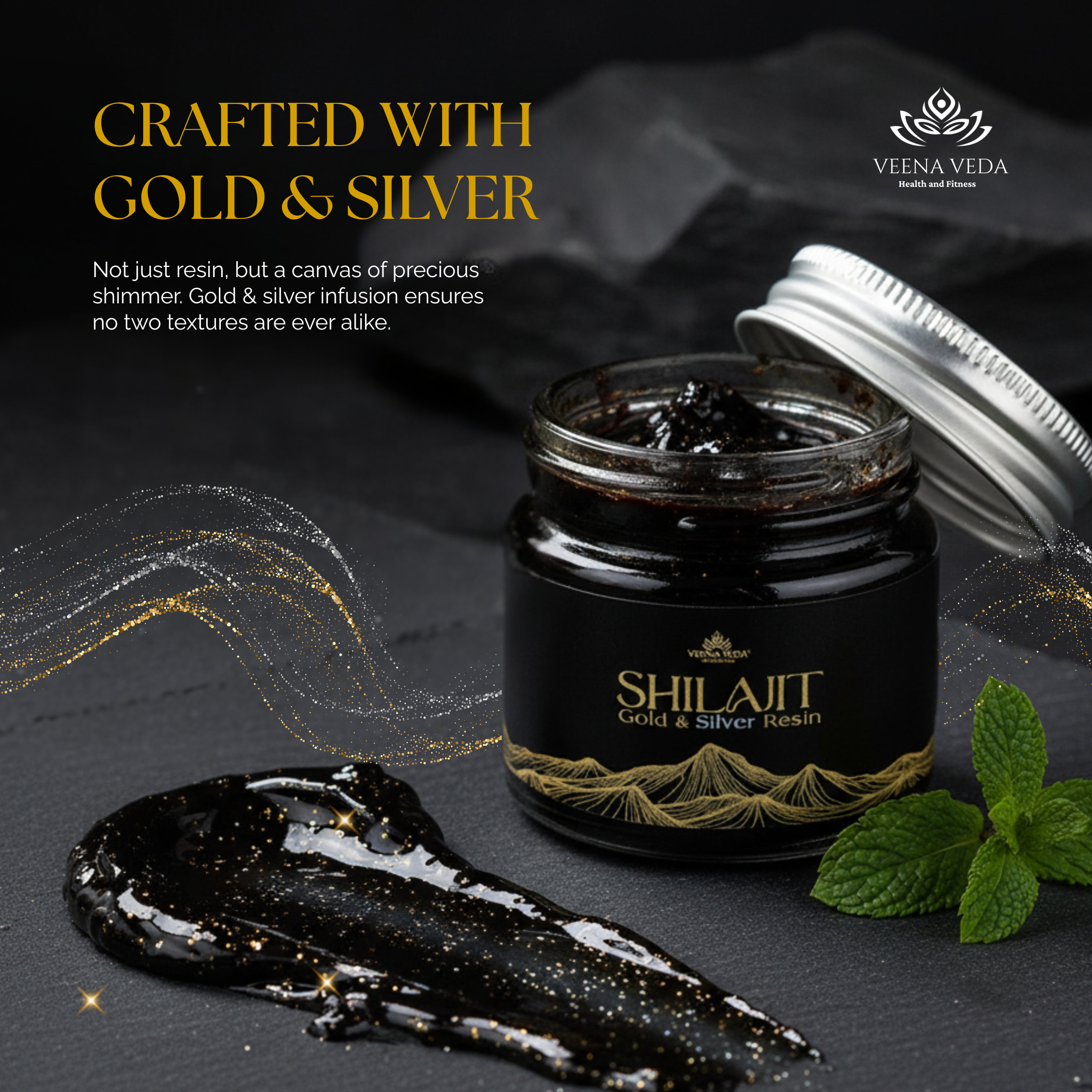 Veena Veda Gold & Silver Shilajit Resin