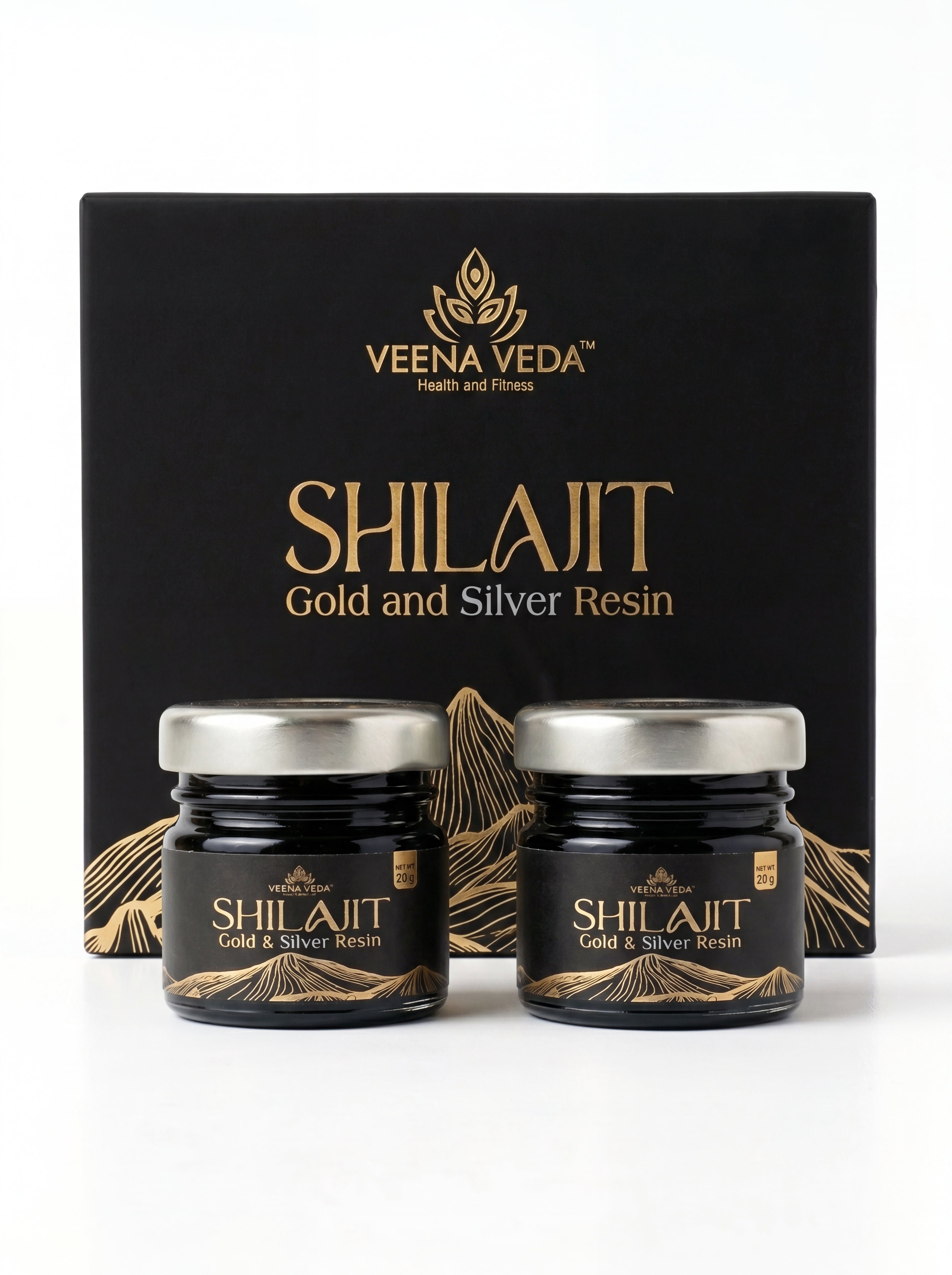 Veena Veda Gold & Silver Shilajit Combo Pack (2 Jars)