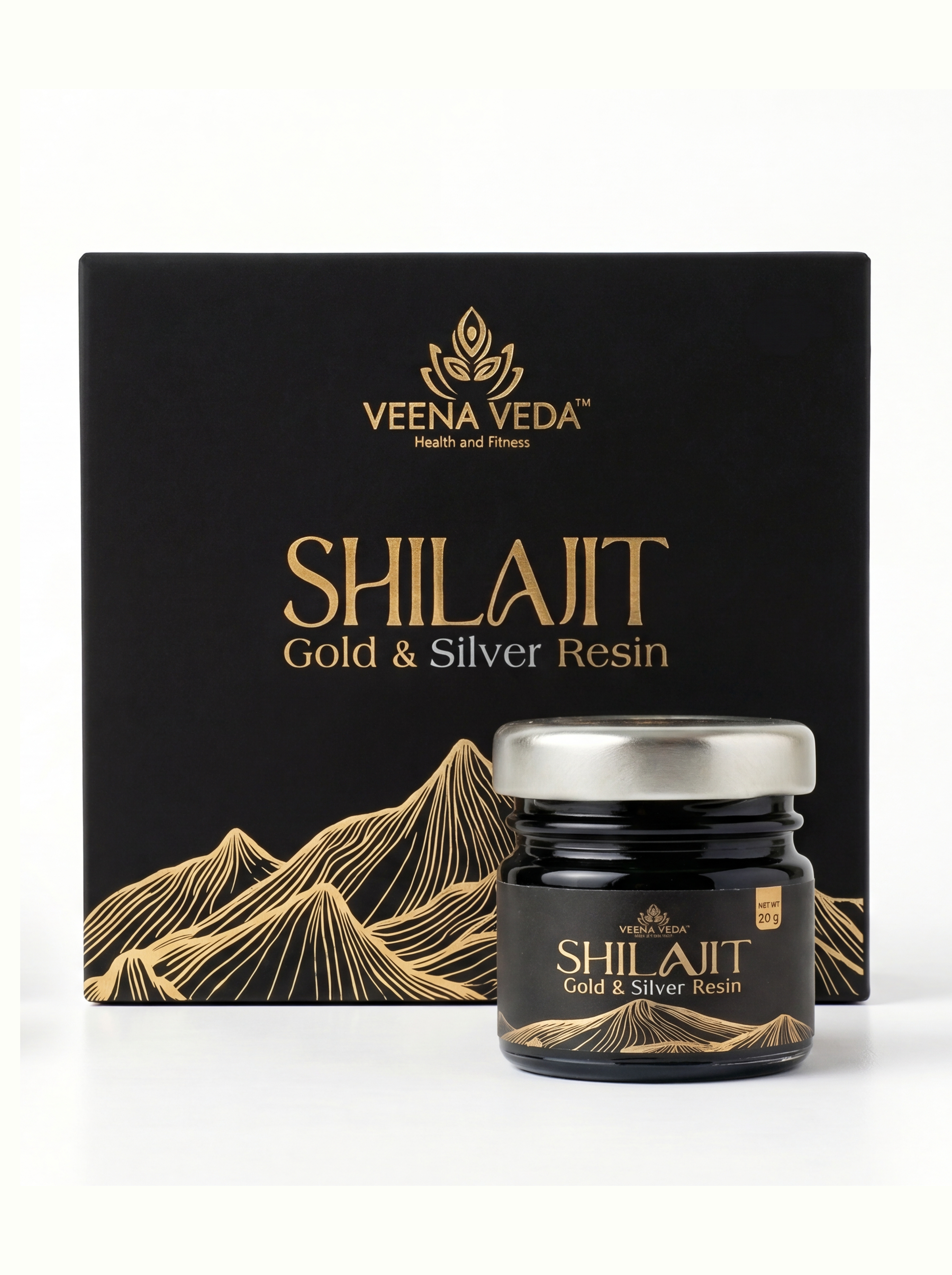 Veena Veda Gold & Silver Shilajit Resin
